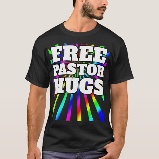 無料の牧師ハグLGBTQゲイサポーター Tシャツ (正面)