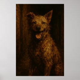 無料の笑顔: くたびれた路地の犬 ポスター