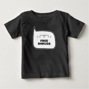 無料の肩をすくめる顔 Funny Kaomoji 日本語絵文字 2 ベビーTシャツ