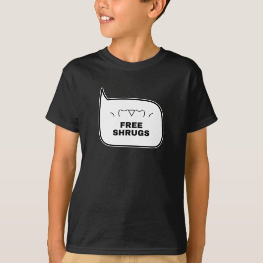 無料の肩をすくめる顔 Funny Kaomoji 日本語絵文字 2 Tシャツ (正面)