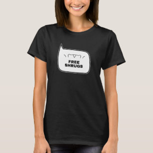 無料の肩をすくめる顔 Funny Kaomoji 日本語絵文字 2 Tシャツ