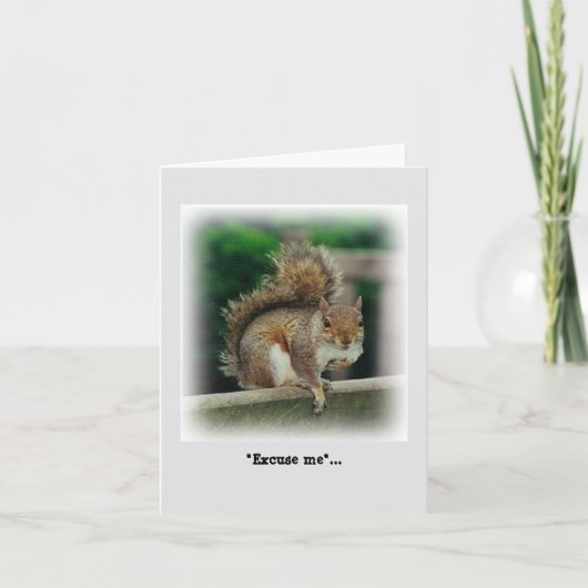 無料の配布資料を探している空腹のリス カード (正面)