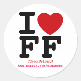 無料の金曜日のステッカー ラウンドシール