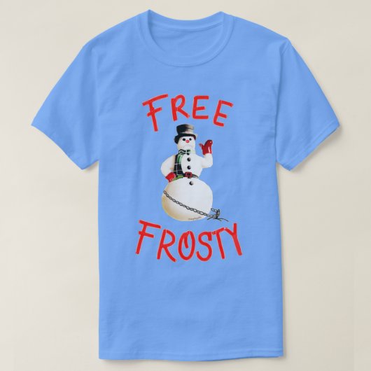 無料の霜の降りたクリスマスとKranks Christmas Gi Tシャツ (デザイン正面)