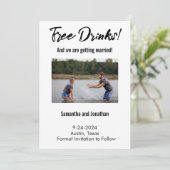 無料の飲み物があなたを待っています! 日程を確保しよう 招待状 (スタンド正面)