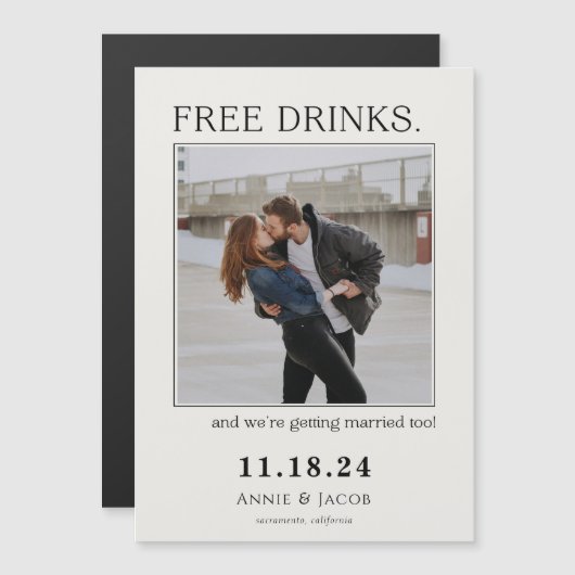 無料の飲み物を保存 (正面/裏面)