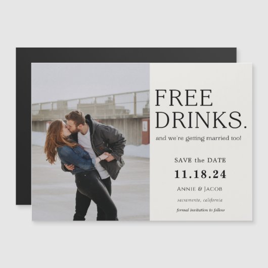 無料の飲み物を保存 (正面/裏面)