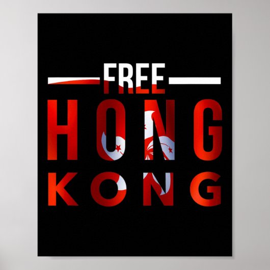 無料の香港#freehongkong #savehongkong Democra ポスター (正面)