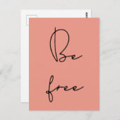 無料の黒いフォント ポストカード (正面/裏面)