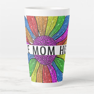 無料のMom Hugs LGBTQIA+プライドサポート カフェラテマグ