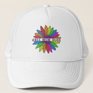無料のMom Hugs LGBTQIA+プライドサポート キャップ