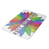 無料のMom Hugs LGBTQIA+プライドサポート バスマット (アングル)