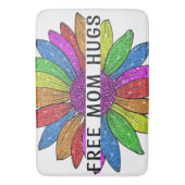 無料のMom Hugs LGBTQIA+プライドサポート バスマット (正面縦)
