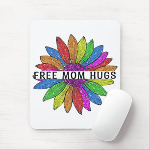 無料のMom Hugs LGBTQIA+プライドサポート マウスパッド