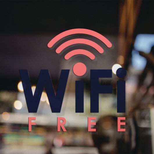 無料のWIFIネットワークインターネットコーヒーショップ ウィンドウサイン