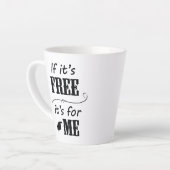 無料もしIt's For Me Black Script Coffee カフェラテマグ (左アングル)
