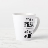無料もしIt's For Me Black Script Coffee カフェラテマグ (右アングル)