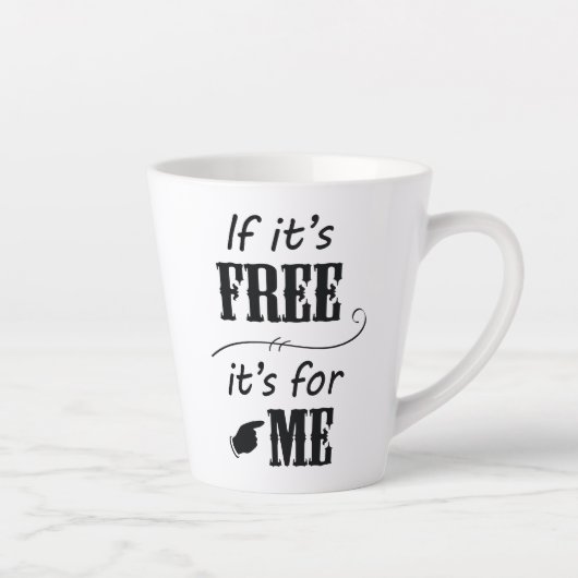 無料もしIt's For Me Black Script Coffee カフェラテマグ (右)