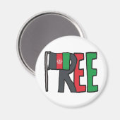 無料アフガニスタン マグネット (正面/裏面)