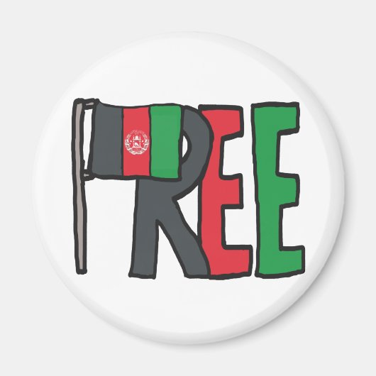 無料アフガニスタン マグネット (正面)