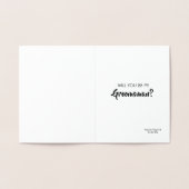 無料アルコール – Groomsman おもしろい Proposal 箔カード (内部)