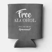 無料アルコール – Groomsman おもしろい Proposal 缶クーラー (正面)