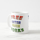 無料エンタープライズフリートレードマグカップ コーヒーマグカップ (正面左)