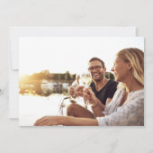 無料カジュアルドリンクおもしろい写真結婚の セーブザデート (裏面)