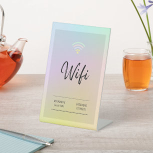無料カラフルWiFi 台座サイン