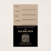 無料ガーデンメンテナンスギフト券カード (裏面)