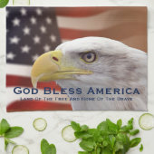 無料キッチンタオルのアメリカの土地を祝福 キッチンタオル (折り畳み)