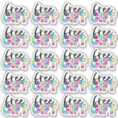 無料ギフト明るい絞り染めスモールビジネスメール シール (正面)