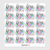 無料ギフト明るい絞り染めスモールビジネスメール シール (シート)