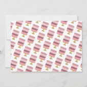 無料ケーキおもしろい写真モダン結婚式の日付保存 セーブザデート (裏面)