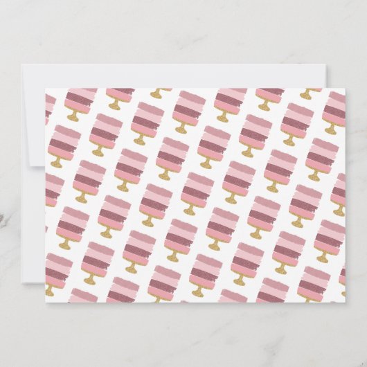 無料ケーキおもしろい写真モダン結婚式の日付保存 セーブザデート (裏面)