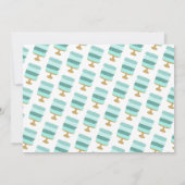 無料ケーキおもしろい写真モダン結婚式の日付保存 セーブザデート (裏面)