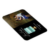 無料ケーキおもしろい写真モダン結婚式の日付保存 マグネット (右側)