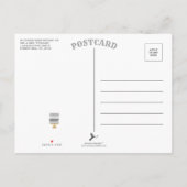 無料ケーキおもしろい写真モダン結婚式の日付保存 案内ポストカード (裏面)