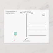 無料ケーキおもしろい写真モダン結婚式の日付保存 案内ポストカード (裏面)