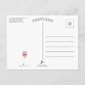 無料ケーキおもしろい写真モダン結婚式の日付保存 案内ポストカード (裏面)