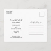 無料ケーキおもしろい結婚式の日付を保存する3写真 ポストカード (裏面)