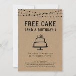 無料ケーキおもしろい誕生日パーティー招待 招待状<br><div class="desc">無料のケーキ(と誕生日!)おもしろいおもしろい誕生日パーティーの招待状。ケーキの重ね絵は、素朴なクラフトの背景に手で描かれている。私の店の「フリーケーキ」コレクションでマッチング商品を販売。</div>
