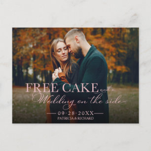 無料ケーキ 楽しい 結婚式 セイヴ・ザ・デート フルフォト ポストカード