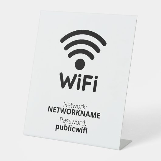 無料ゲストWifi 台座サイン (正面)