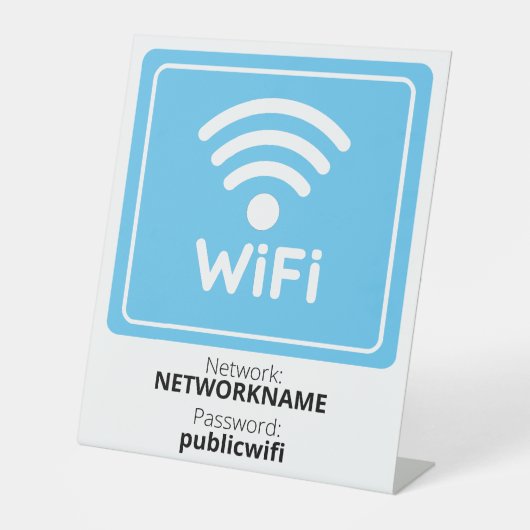 無料ゲストWifi 台座サイン (正面)