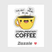 無料コーヒードリンクおもしろいプリン シール (シート)