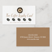 無料コーヒー報酬ロイヤリティクリーン 名刺 (正面/裏面)