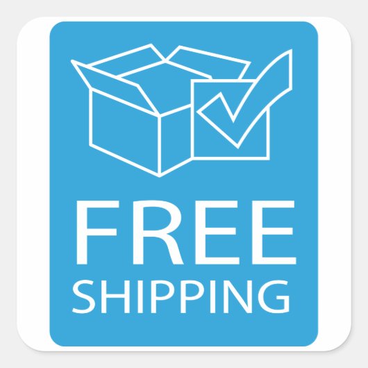 無料サインのシール スクエアシール (正面)