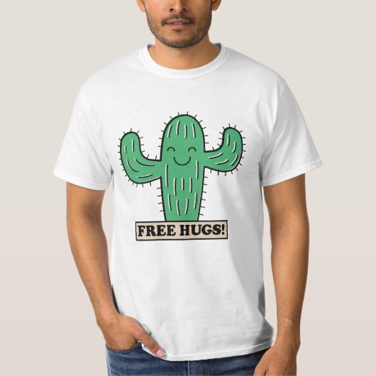 無料サボテンHugsシャツとジャケット Tシャツ (正面)