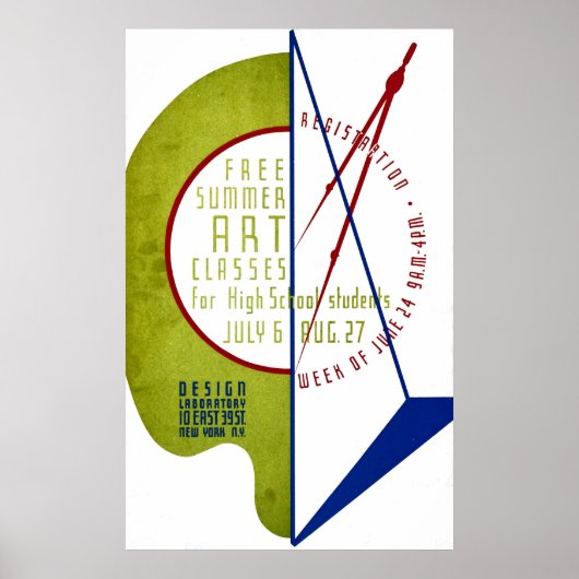 無料サマーアートクラス – WPAポスター –  ポスター (正面)